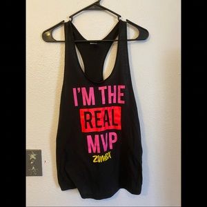 Zumba Fitness- “I’m the real MVP” black tank top size large